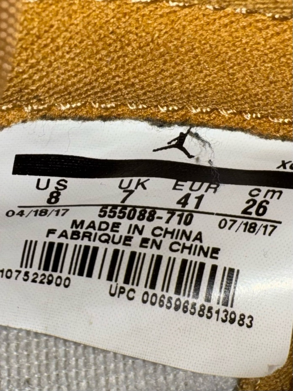 Nike Air Jordan 1 Retro High OG wheat suede high top sneaker  555088-710 - Picture 8 of 8
